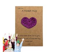 Corazón De Bolsillo - Tarjeta De Ganchillo, Corazones Pequeños Hechos A Mano, Mensaje De Amor Emotivo, Recuerdo Artesanal, Detalle Encantador, Pequeño Detalle Sentimental, Diseño Único Con Par