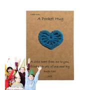 Corazón De Bolsillo - Tarjeta De Ganchillo, Corazones Pequeños Hechos A Mano, Mensaje De Amor Emotivo, Recuerdo Artesanal, Detalle Encantador, Pequeño Detalle Sentimental, Diseño Único Con Par