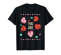 Corazón de Caramelo Vintage de San Valentín para Mujer Love You Are Strong Camiseta