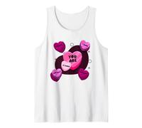 Corazón de Caramelo Vintage de San Valentín para Mujer Love You Are Strong Camiseta sin Mangas