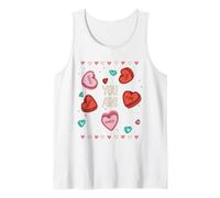 Corazón de Caramelo Vintage de San Valentín para Mujer Love You Are Strong Camiseta sin Mangas