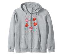 Corazón de Caramelo Vintage de San Valentín para Mujer Love You Are Strong Sudadera con Capucha