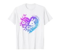 Corazón de conejo - Vintage Floral Bunny Rabbit Lover Camiseta