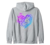Corazón de conejo - Vintage Floral Bunny Rabbit Lover Sudadera con Capucha