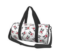 Corazón De Dibujos Animados Bulldog Francés San Valentín, Bolsa de Viaje de Gran Capacidad, Bolso Redondo, Bolsa de Viaje Deportiva, Bolsa de Mano, Bolsa de Fitness