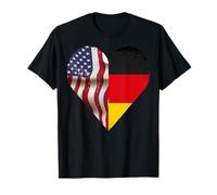 Corazón de Estados Unidos Alemania - Diseño de Doble ciudadanía Camiseta