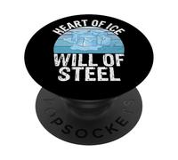 Corazón de Hielo Voluntad de baño de Hielo de Acero PopSockets PopGrip Adhesivo