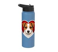 Corazón de Jack Russell Terrier Stainless Steel Insulated Water Bottle