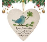 Corazón de la Amistad, Colgante de Amistad en Forma de Corazón de Acrílico - Recuerdo Suspendable Decoración Estacional para Ventana, Balcón Granja Dormitorio Pared Regalo de Temporada para