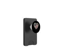 Corazón de la Bandera Americana Vintage: Estilo patriótico de la Gloria deshilachada PopSockets PopWallet para MagSafe