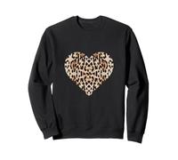 Corazón de Leopardo Guepardo Fresco Sudadera