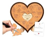 Corazón de Madera | Regalo Conmemorativo para Aniversarios y Fechas Especiales | Puzzle Decorativo,para Día de San Valentín Navidad Regalo Pareja Marido Mujer Padres Matrimonio Noche de Cita