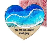 Corazón de Mar con Bolsillo, Decoración con Piedras Sanadoras, Decoración Hogar para Graduación Estudiantes Profesoras Mujeres Niños Meditación Fiesta, Consulte la descripción, Acrílico, Unisexo