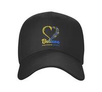 Corazón De Mariposa Cree En La Concientización sobre El Síndrome De Down Mujer Hombre Snapback Cap Ajustable Gorras Hip Hop Resistente Gorra Trucker para Running Senderismo Verano