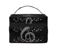 Corazón de Nota Musical, Bolsa de Maquillaje Bolsa de cosméticos Bolsa de artículos de tocador de Viaje portátil Estuche para lápices Bolsa de artículos de tocador