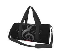 Corazón de Nota Musical, Bolsa de Viaje de Gran Capacidad, Bolso Redondo, Bolsa de Viaje Deportiva, Bolsa de Mano, Bolsa de Fitness