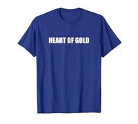 Corazón De Oro Camiseta, Hombre, Azul Real, L