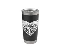 Corazón de tiburón que tenga una buena semana con el gráfico de este tiburón Vaso térmico de acero inoxidable de doble pared