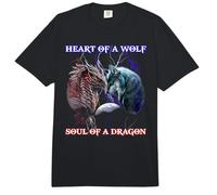 Corazón de un Lobo Alma de dragón Comfort Colors Adult Heavyweight T-Shirt