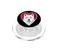 Corazón de West Highland Terrier PopSockets PopGrip para MagSafe