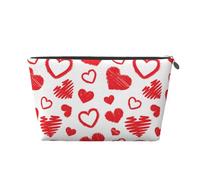 Corazón del día de San Valentín, Bolsa de artículos de tocador Bolsa de Maquillaje Bolsa de cosméticos Bolsa de artículos de tocador de Viaje portátil
