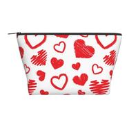 Corazón del día de San Valentín, Bolsa de artículos de tocador Bolsa de Maquillaje Bolsa de cosméticos Bolsa de artículos de tocador de Viaje portátil