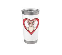 Corazón Devon Rex Gafas Vaso térmico de acero inoxidable de doble pared