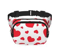 Corazón disperso,Riñonera Cuadrada de Doble Capa, Bolso de Viaje, Bolso Informal para el Pecho.