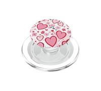 Corazón Ditsy Patrón Romántico Sakura Flores Cerezo Flores PopSockets PopGrip para MagSafe