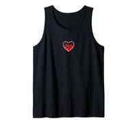 Corazón en Llamas Alambre de Púas Estilo Punk Camiseta sin Mangas
