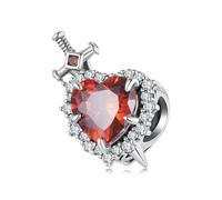 Corazón Espada encanto encanto de plata esterlina 925 se adapta para Pulsera Pandora, SCC3123