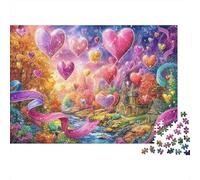 Corazón Fantasía Puzzle de Papel Premium 1000 Piezas para Adultos Alivio Emocional Entrenamiento Mental Corazón Fantasía Puzzle Papel Educativo Decoración Pared 38x26cm/1000pcs