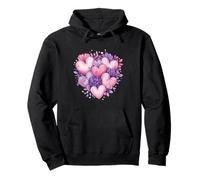 Corazón Felicidad Flores Pastel San Valentín Naturaleza Paz Amor Sudadera con Capucha