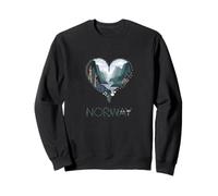 Corazón floral de Noruega - Recuerdo de los amantes de los fiordos noruegos Sudadera