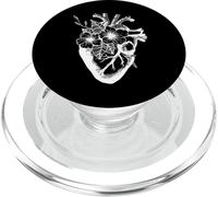 Corazón Flores Cirugía Corazón Abierto Trasplante Bypass PopSockets PopGrip para MagSafe