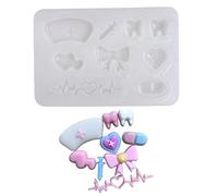Corazón forma de arco coctelera relleno de resina relleno de silicona para fabricación de joyas colgantes formas de llavero y suministros moldes rellenos silicona