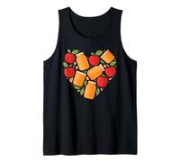 Corazón Forma Manzana Mermelada Manzanas Camiseta sin Mangas