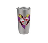 Corazón Forma Uvas Uva Botella De Vino Vaso térmico de acero inoxidable de doble pared