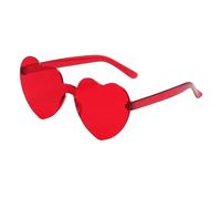 Corazón Gafas Women's Heart Sunglasses Wedding Bachelorette Bridesmaid Beach Party Multi-Color Photo Props para Halloween(Color 03,1PC)