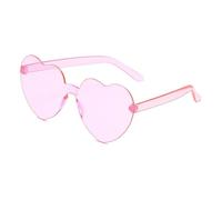 Corazón Gafas Women's Heart Sunglasses Wedding Bachelorette Bridesmaid Beach Party Multi-Color Photo Props para Halloween(Color 02,1PC)