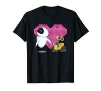 Corazón geométrico de Disney Pixar Wall-E y Eva Camiseta