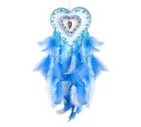Corazón hecho a mano para atrapasueños para atrapar pesadillas y promover un sueño reparador (azul)