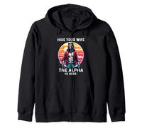 Corazón Hombres Lobo Alfa Divertido Cringe Hombre Lobo Meme Sudadera con Capucha