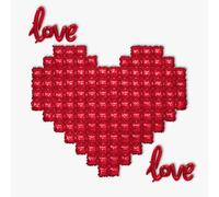 Corazón inflable XXL para San Valentín con 2 Love. Decoración Romántica, Noche Especial, Fiesta del Amor, Escaparatismo. Sorprende a tu pareja expresando cuánto la quieres