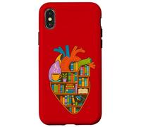 Corazón lector, diseño artístico para amantes de libros Carcasa para iPhone X/XS