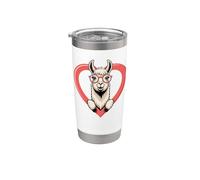 Corazón Llama Gafas Llamas Vaso térmico de acero inoxidable de doble pared