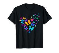 Corazón Mariposa Flores Jardín Primavera Verano Naturaleza Jardinería Camiseta