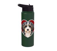 Corazón Merle Blue Aussiedoodle Stainless Steel Insulated Water Bottle