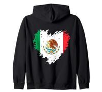 Corazón Mexicano Amor México Independencia Bandera Mexicana Mexicana Sudadera con Capucha