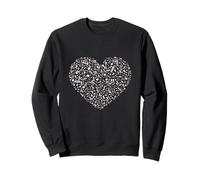 Corazón Musical con Notas y Símbolos Sudadera